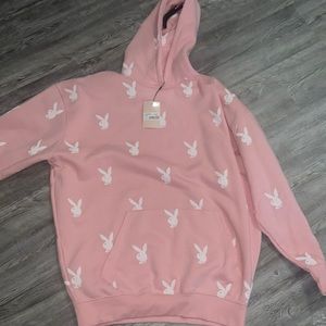 Missguided X Playboy hoddie dress size 6 US fits oversized like a large